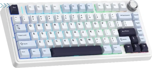 Клавиатуры AULA F75 Light Blue-White-Black Purple Reaper Switches Russia